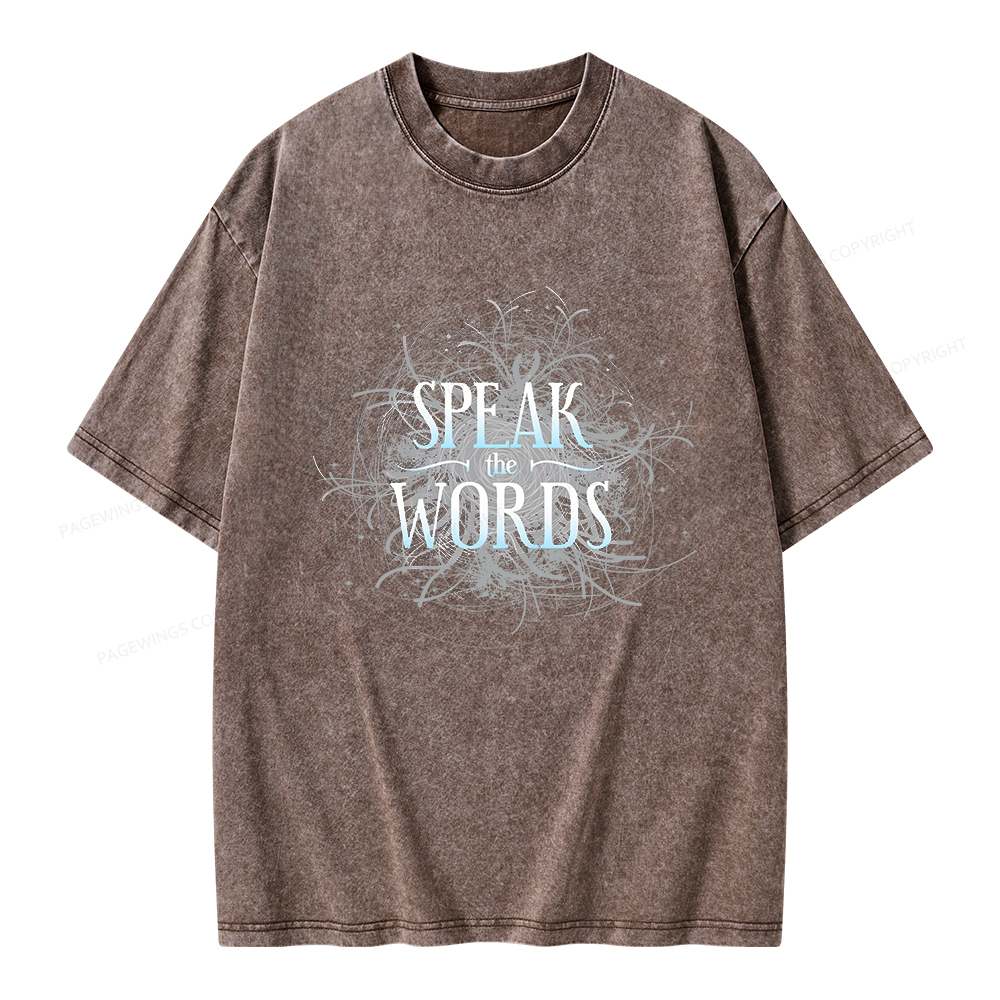 Pagewings Speak The Words Unisex Washed T-shirt