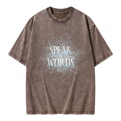 Pagewings Speak The Words Unisex Washed T-shirt