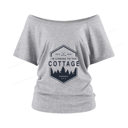 Pagewings Coming To The Cottage Women Off Shoulder T-shirts