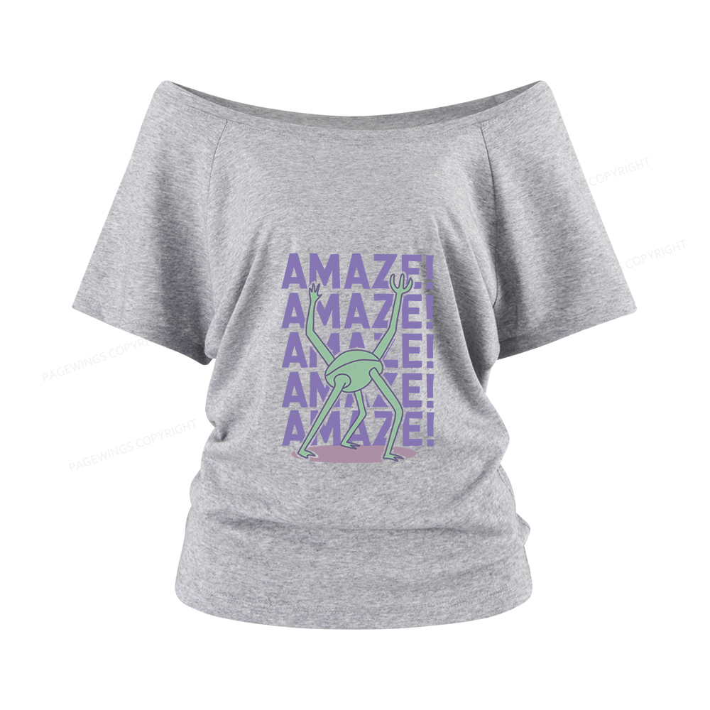 Pagewings Rocky Amaze Women Off Shoulder T-shirts