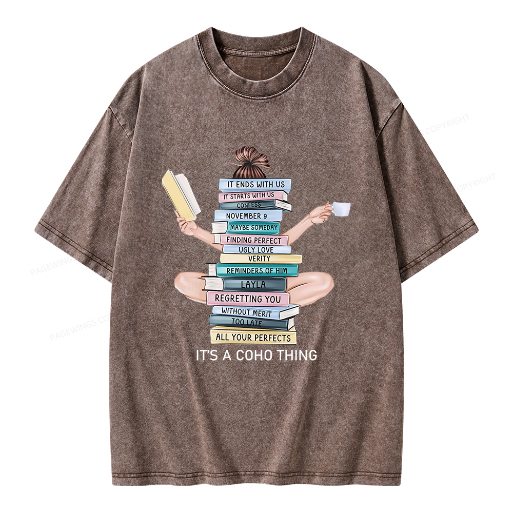 Pagewings Its a CoHo Thing Book Unisex Washed T-shirt