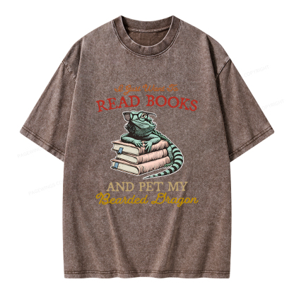 Pagewings I Just Want To Read Books Unisex Washed T-shirt