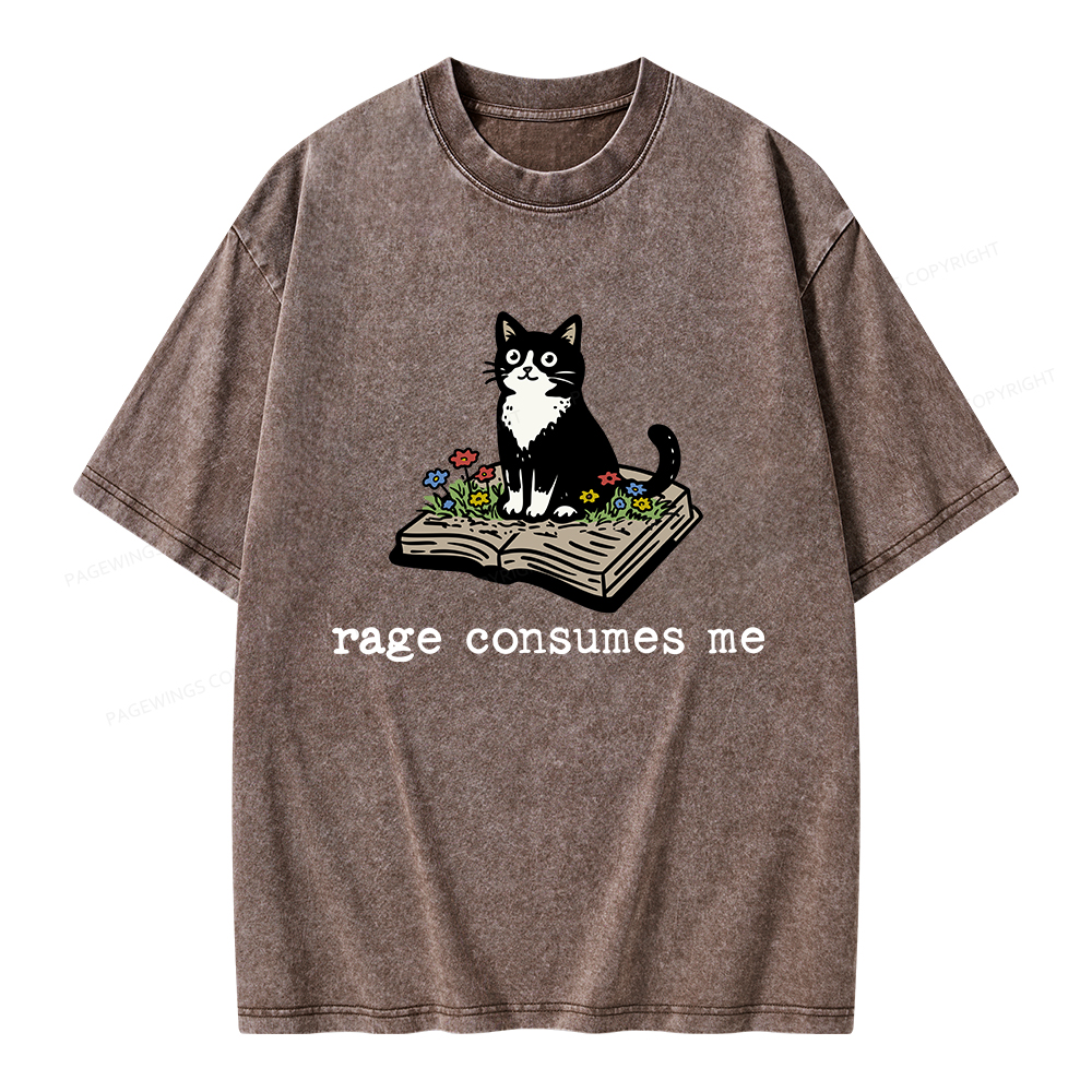 Pagewings Rage Consumes Me Unisex Washed T-shirt