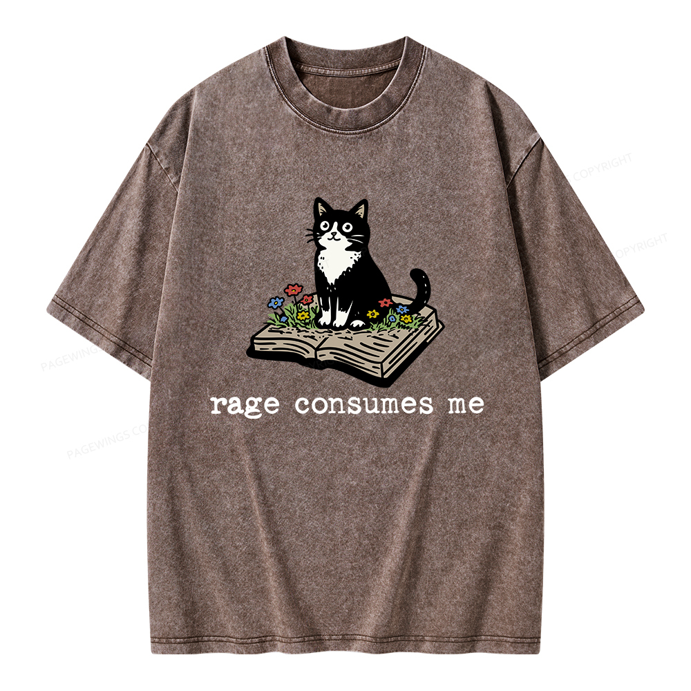Pagewings Rage Consumes Me Unisex Washed T-shirt