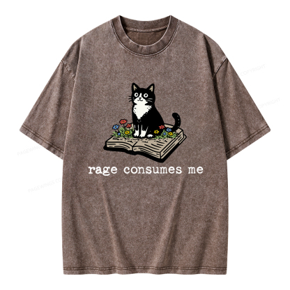 Pagewings Rage Consumes Me Unisex Washed T-shirt
