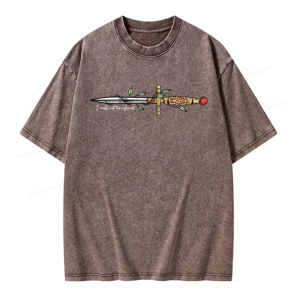 Pagewings I Will Not Be Afraid Unisex Washed T-shirt