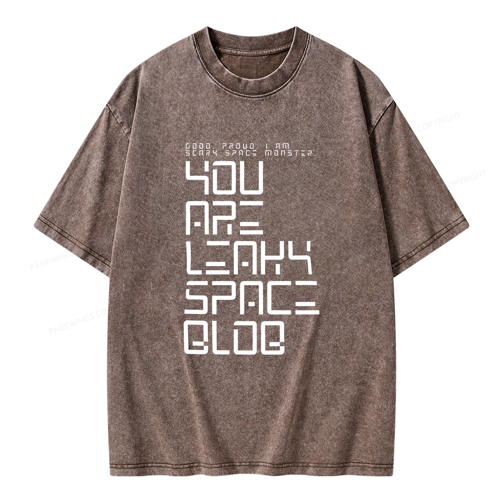 Pagewings Leaky Space Blob Unisex Washed T-shirt