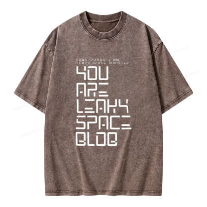 Pagewings Leaky Space Blob Unisex Washed T-shirt