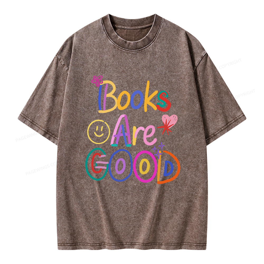 Pagewings Books Are Good Unisex Washed T-shirt