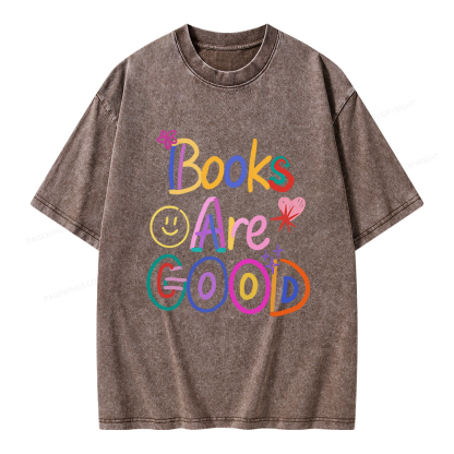 Pagewings Books Are Good Unisex Washed T-shirt