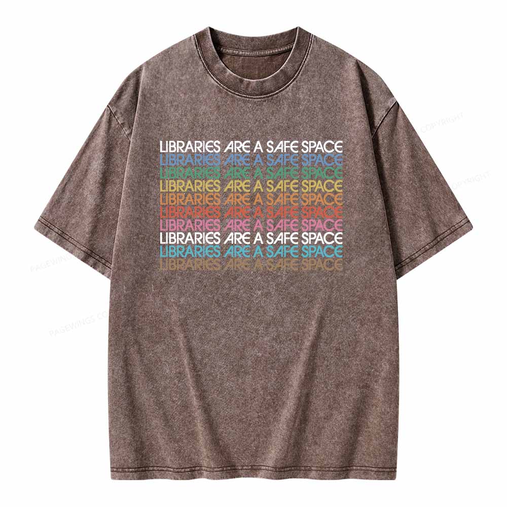 Pagewings Libraries Are For Everyone Unisex Washed T-shirt