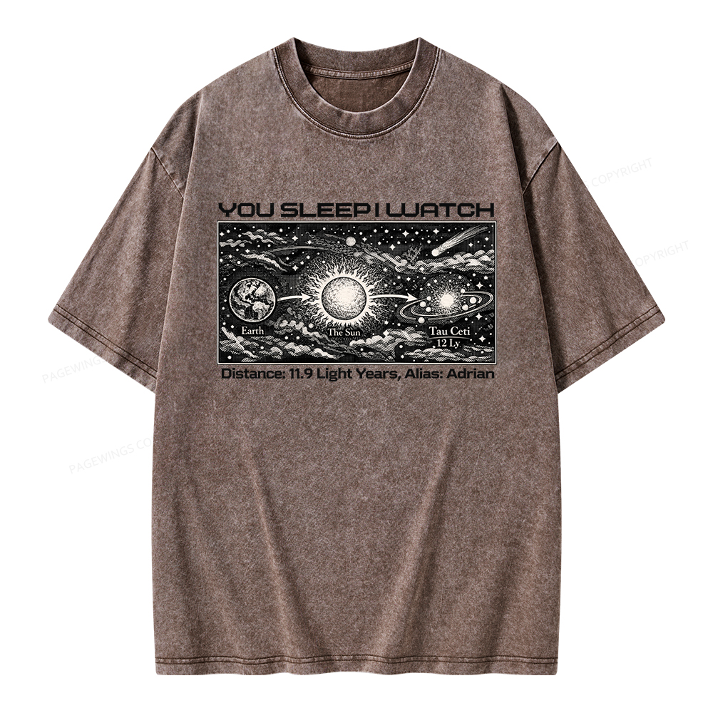 Pagewings Tau Ceti Unisex Washed T-shirt
