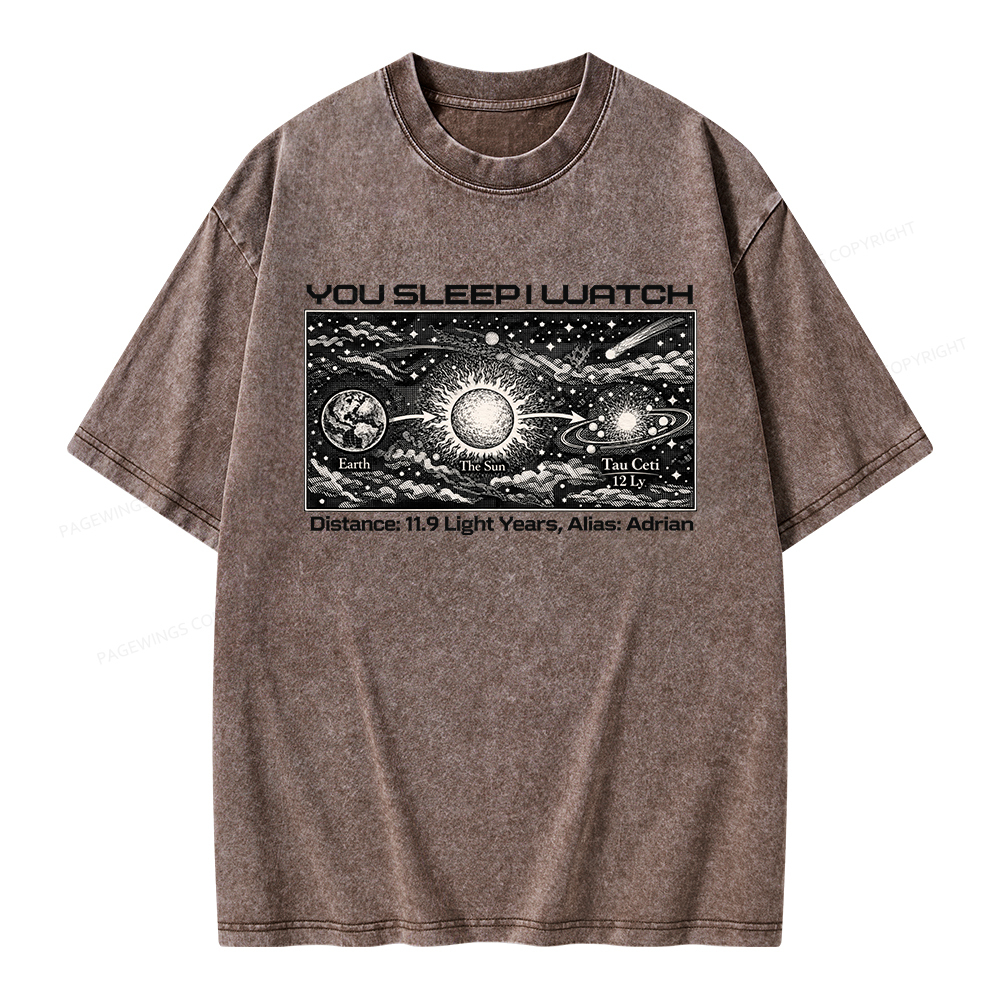 Pagewings Tau Ceti Unisex Washed T-shirt