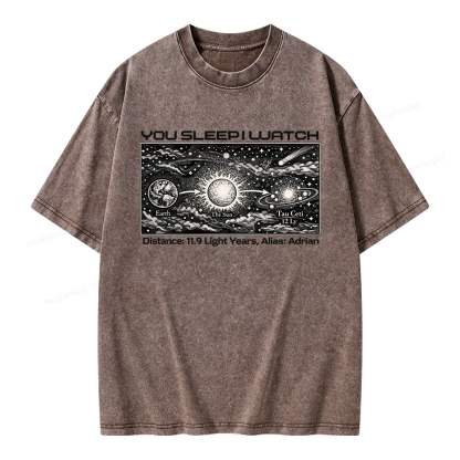 Pagewings Tau Ceti Unisex Washed T-shirt