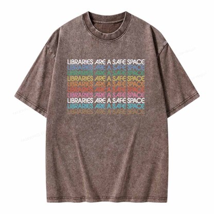 Pagewings Libraries Are For Everyone Unisex Washed T-shirt