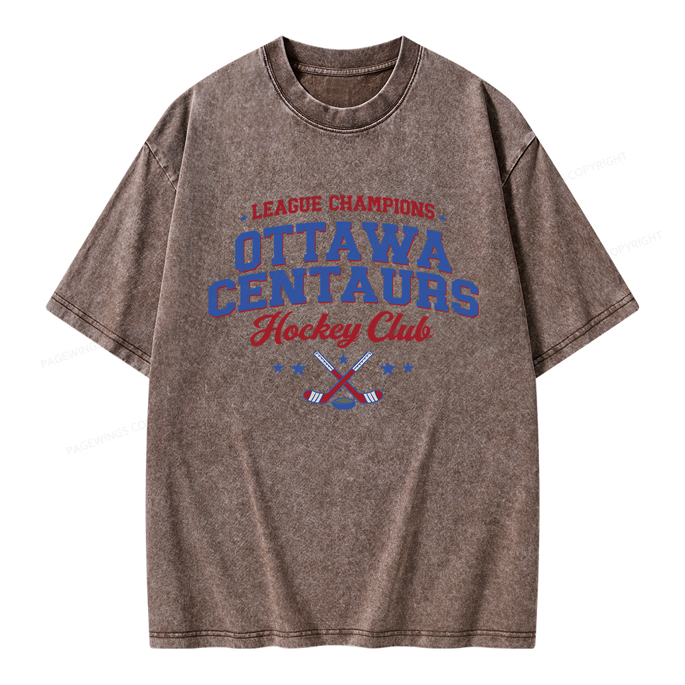 Pagewings Hockey Romance Unisex Washed T-shirt