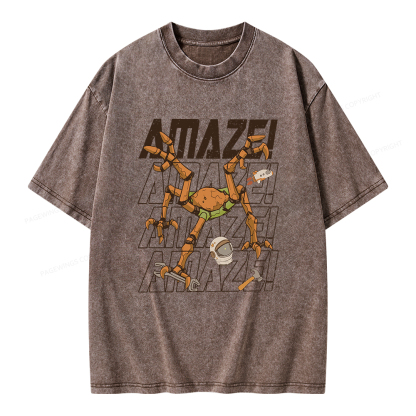 Pagewings AmazeSci Fi Reader Unisex Washed T-shirt