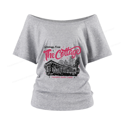 Pagewings Coming To The Cottage Women Off Shoulder T-shirts