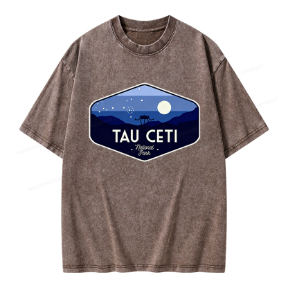 Pagewings Tau Ceti Unisex Washed T-shirt