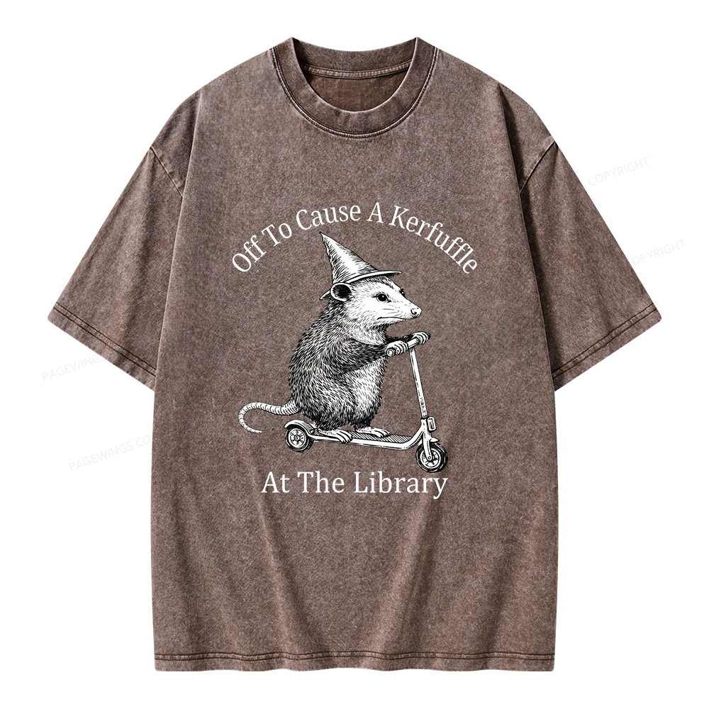 Pagewings Off To Cause A Kerfuffle Unisex Washed T-shirt