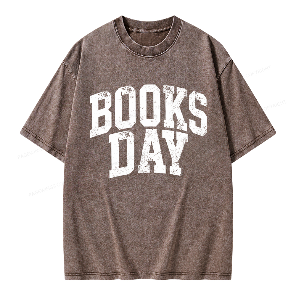 Pagewings Books Day Unisex Washed T-shirt