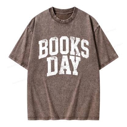 Pagewings Books Day Unisex Washed T-shirt
