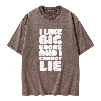 Pagewings I Like Big Books And I Cannot Lie Unisex Washed T-shirt