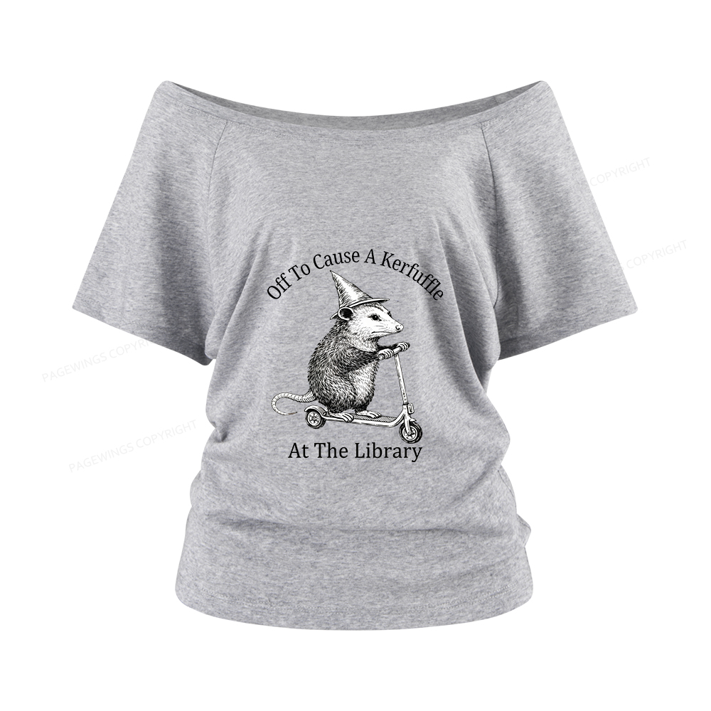 Pagewings Off To Cause A Kerfuffle Women Off Shoulder T-shirts