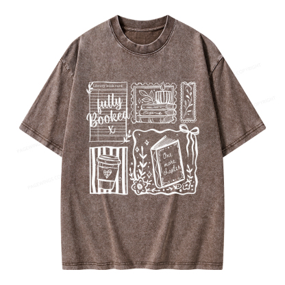 Pagewings Just one more chapter Unisex Washed T-shirt