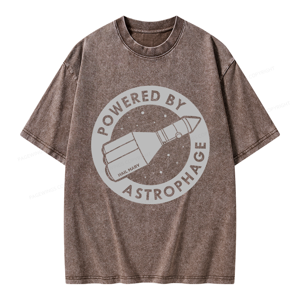 Pagewings Powered By Astrophage Unisex Washed T-shirt