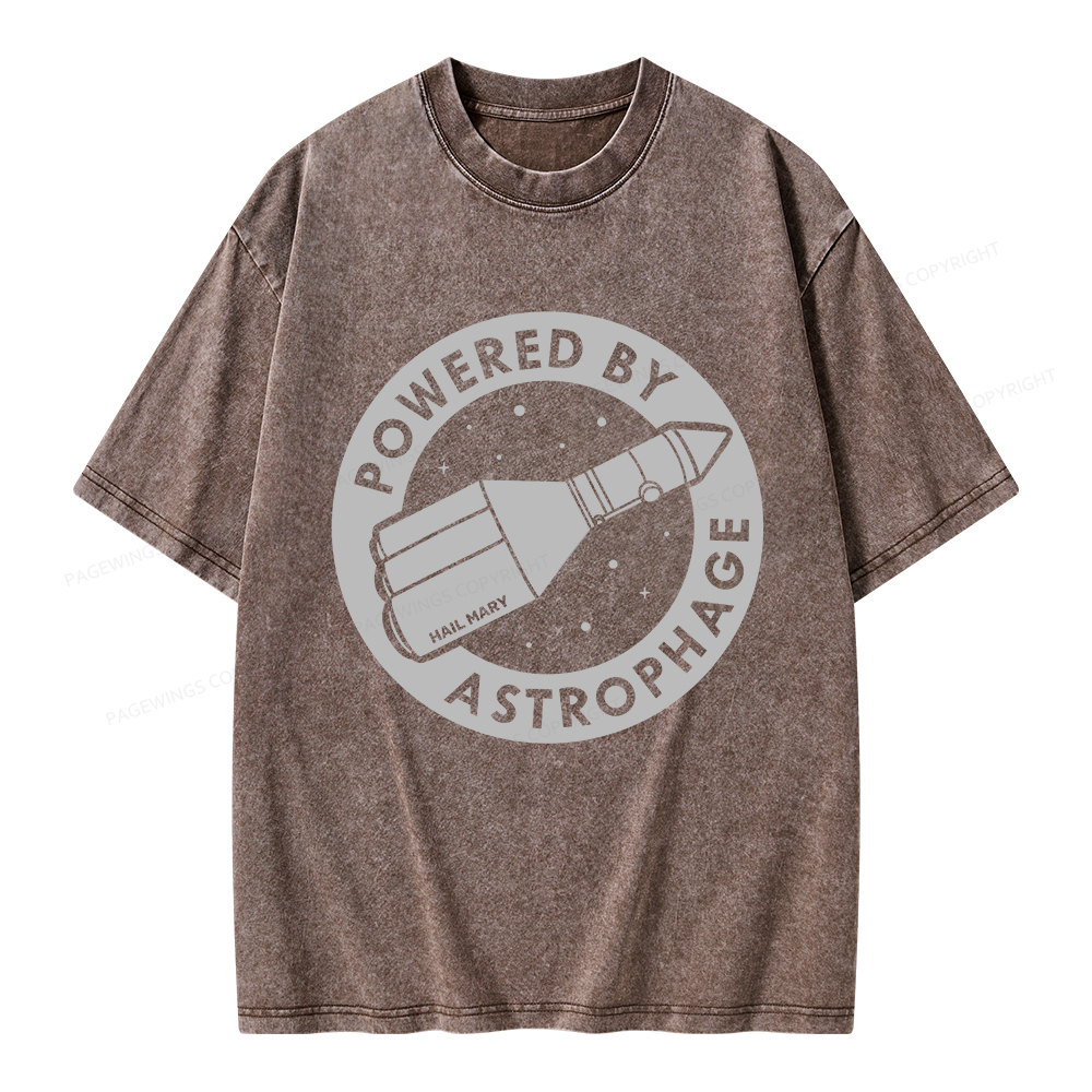 Pagewings Powered By Astrophage Unisex Washed T-shirt