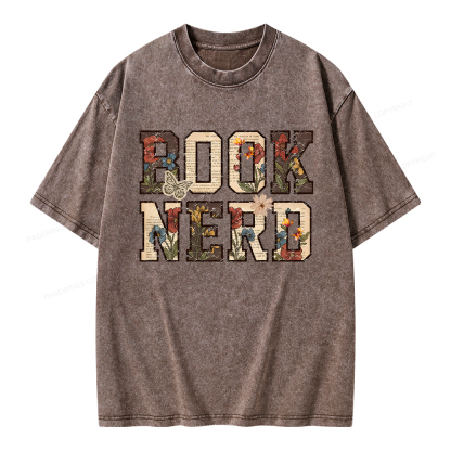 Pagewings Book Nerd Unisex Washed T-shirt
