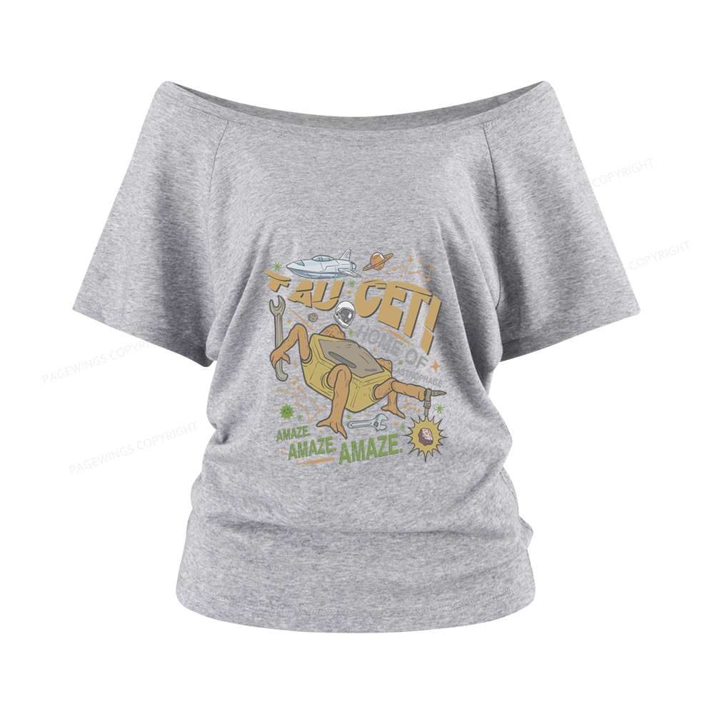Pagewings Rocky Bookish Women Off Shoulder T-shirts