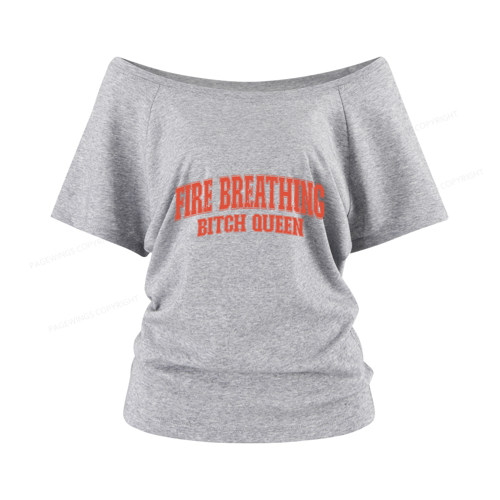 Pagewings Bookish Queen Women Off Shoulder T-shirts