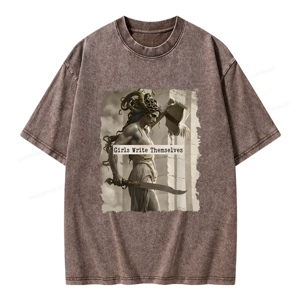 Pagewings Girls Will Be Girls Unisex Washed T-shirt