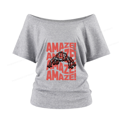 Pagewings Amaze Space Women Off Shoulder T-shirts