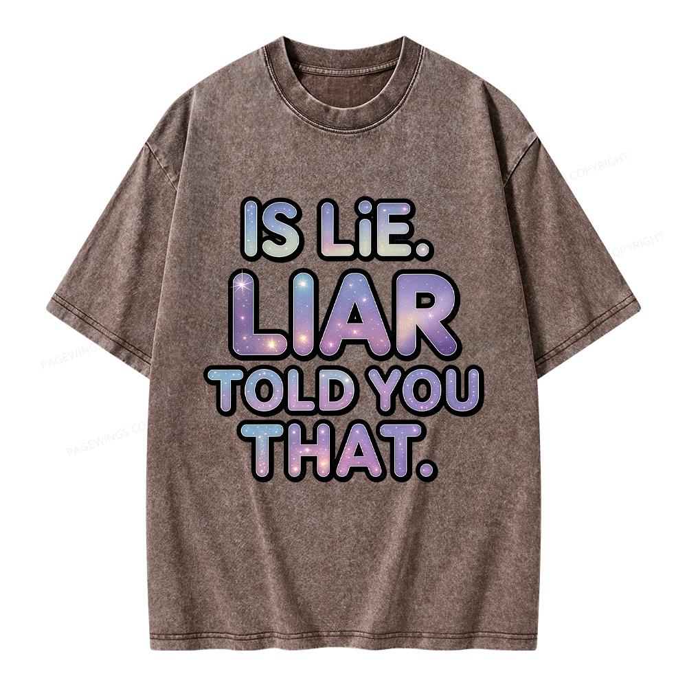 Pagewings Is Lie Liar Told You That Unisex Washed T-shirt
