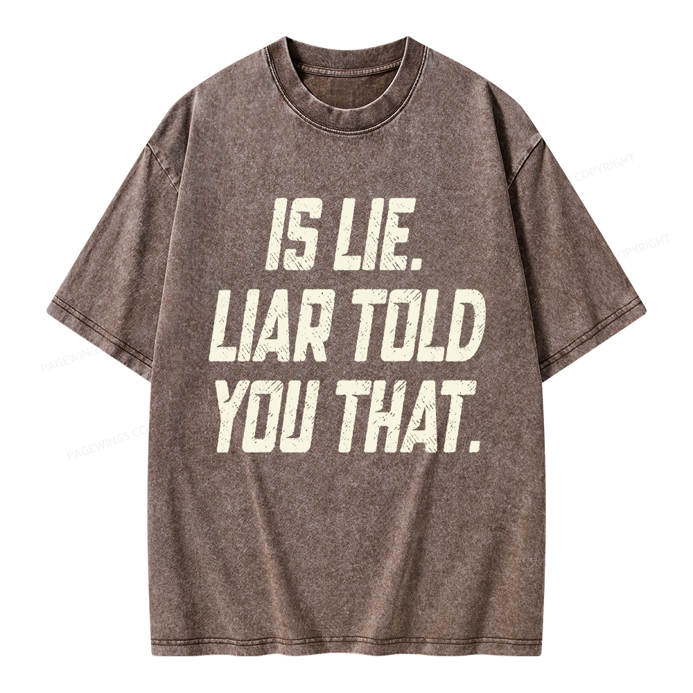 Pagewings Is Lie Liar Told You That Unisex Washed T-shirt