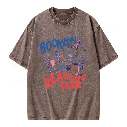 Pagewings Bookish Readers Club Unisex Washed T-shirt