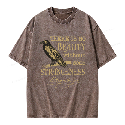 Pagewings No Beauty Without Some Strangeness Unisex Washed T-shirt