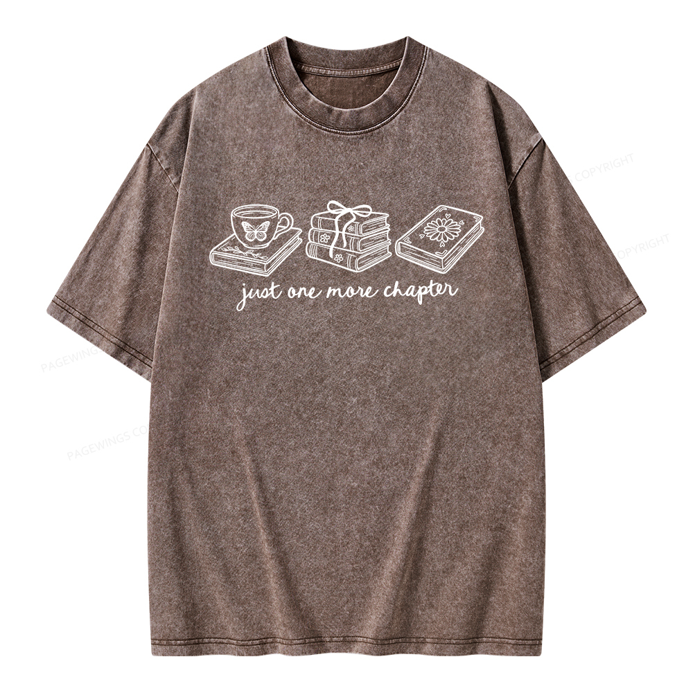 Pagewings Just One More Chapter Unisex Washed T-shirt
