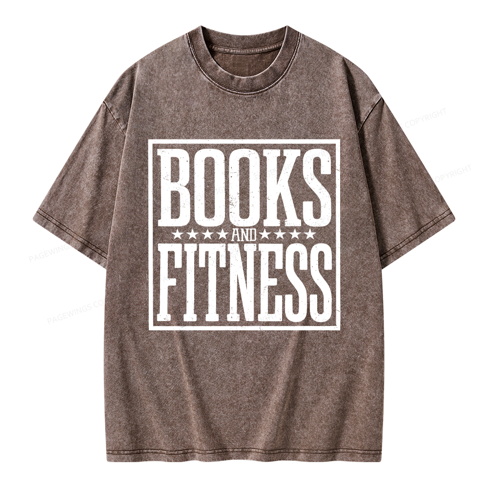 Pagewings Books And Fitness Unisex Washed T-shirt