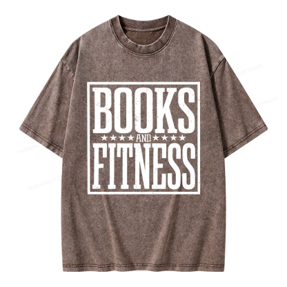 Pagewings Books And Fitness Unisex Washed T-shirt