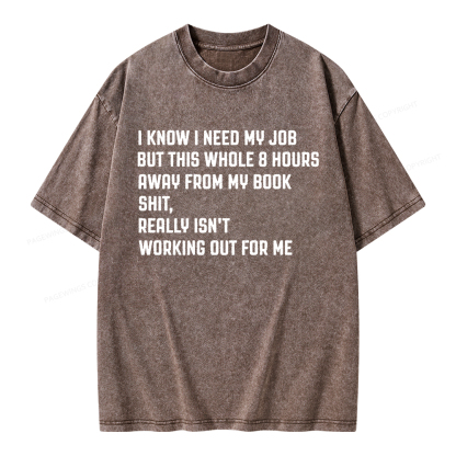 Pagewings Funny Book Lover Unisex Washed T-shirt