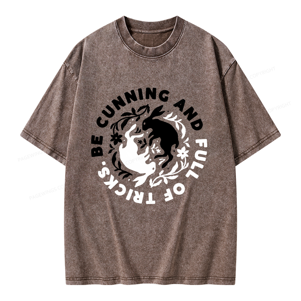 Pagewings Be Cunning And Full Of Tricks Unisex Washed T-shirt