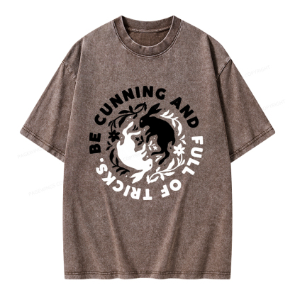 Pagewings Be Cunning And Full Of Tricks Unisex Washed T-shirt