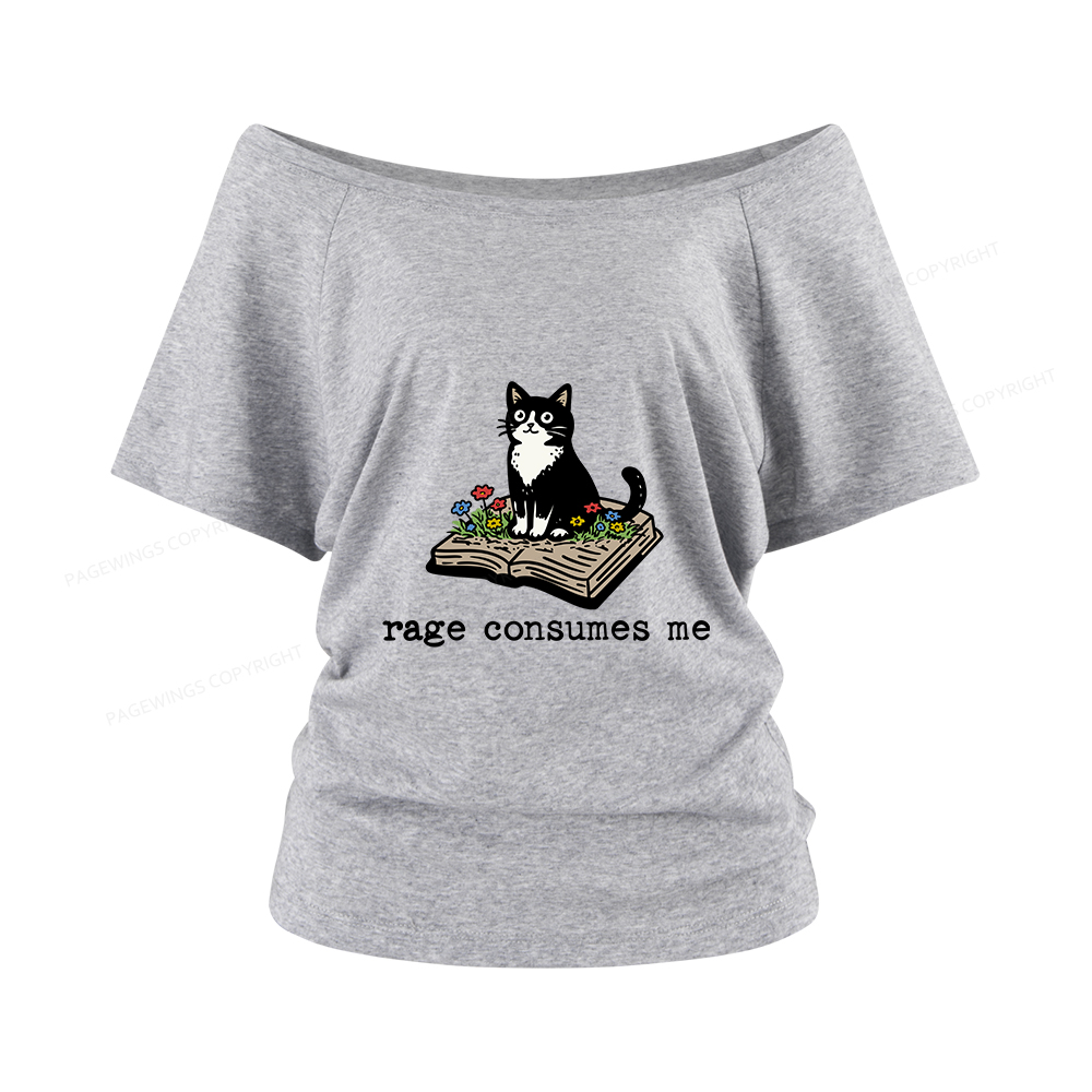 Pagewings Rage Consumes Me Women Off Shoulder T-shirts