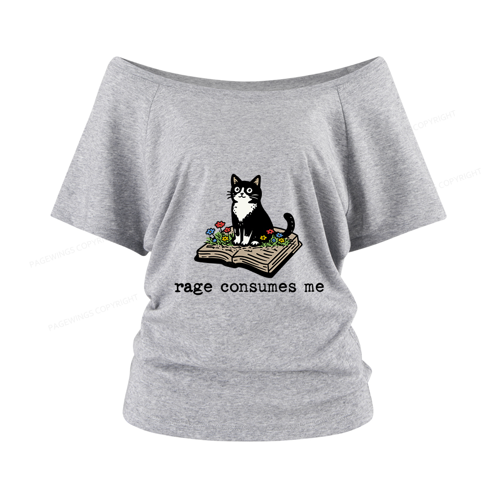 Pagewings Rage Consumes Me Women Off Shoulder T-shirts