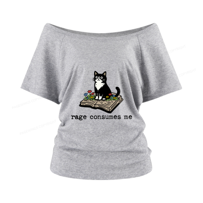 Pagewings Rage Consumes Me Women Off Shoulder T-shirts