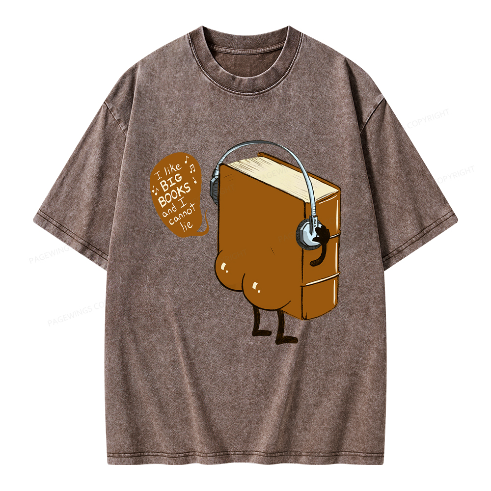 Pagewings Big Books Unisex Washed T-shirt